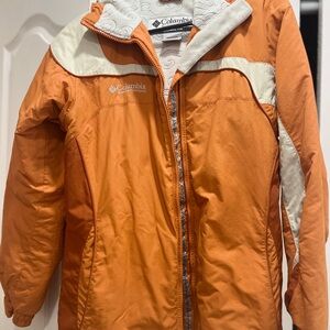 Columbia Women's Orange and White Ski Jacket